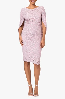 Betsy & Adam Lace Drape Back Cocktail Dress Rose at Nordstrom,