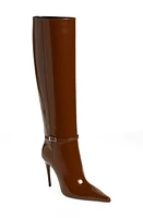 Saint Laurent Vendome Pointy Toe Patent Leather Boot Cognac at Nordstrom,