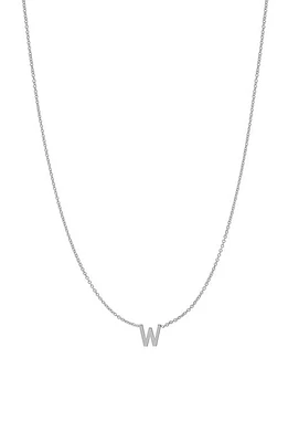 BYCHARI Initial Pendant Necklace in 14K White Gold-W at Nordstrom