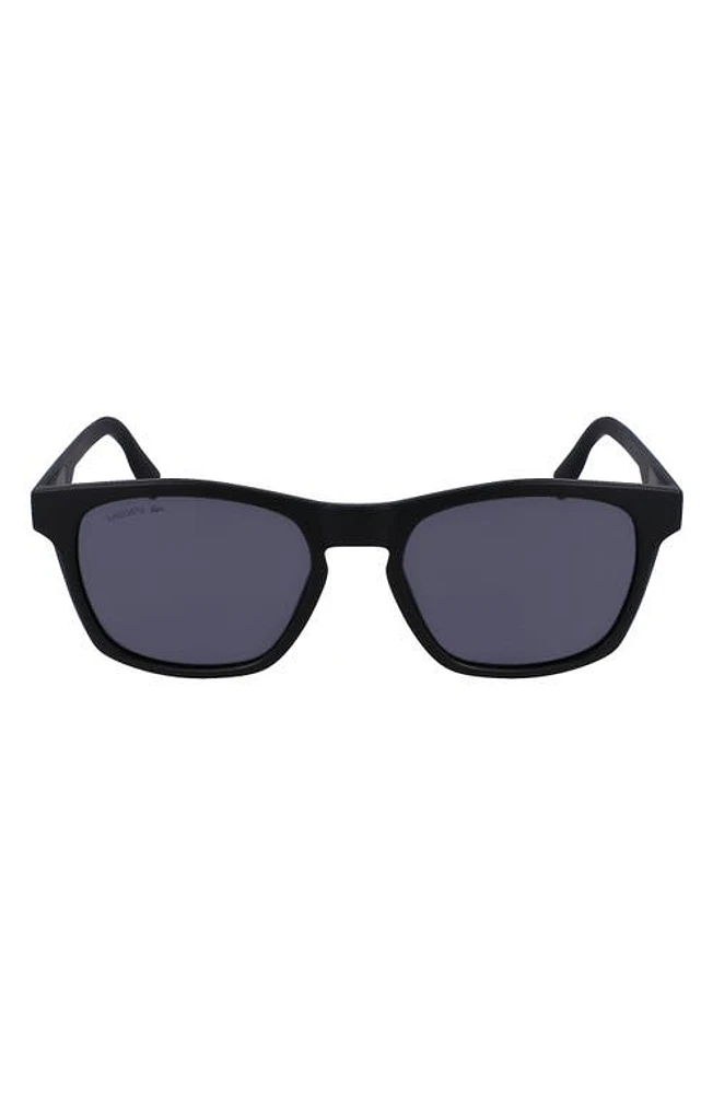 Lacoste 54mm Modified Rectangular Sunglasses in Matte Black at Nordstrom