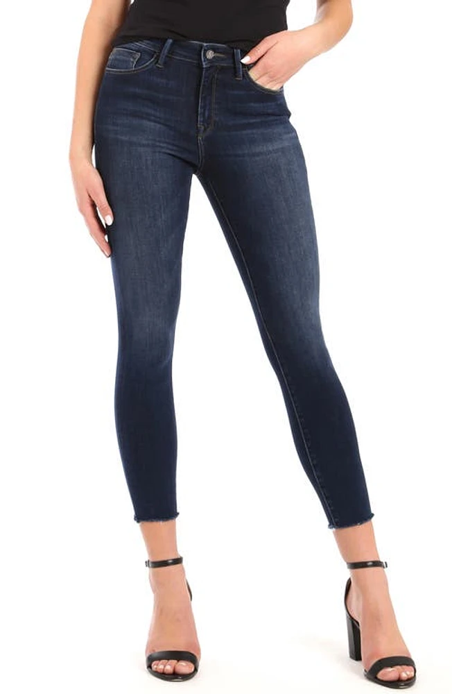 Mavi Jeans Alissa Ankle Dark Brushed Fringe Super Soft at Nordstrom,