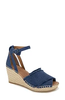 Gentle Souls Signature Charli X Wedge Sandal Navy Canvas at Nordstrom,