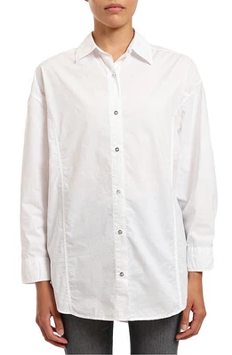 Mavi Jeans Cotton Button-Up Shirt White at Nordstrom,