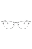 Ray-Ban 53mm Square Clubmaster Optical Glasses in White at Nordstrom