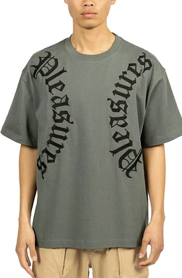 PLEASURES Harness Embroidered T-Shirt Sage at Nordstrom,