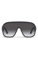 'DiorBobbySport M1U 00mm Shield Sunglasses in Shiny Black /Gradient Smoke at Nordstrom