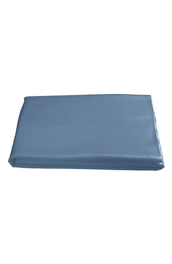 Matouk Nocturne 600 Thread Count Fitted Sheet in Sea at Nordstrom