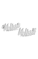 MELANIE MARIE Personalized Name Stud Earrings in Sterling Silver at Nordstrom