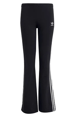 adidas Kids' 3-Stripes Flare Leggings Black at