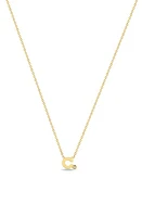 Zoë Chicco Diamond Initial Pendant Necklace in Yellow Gold-C at Nordstrom, Size 16