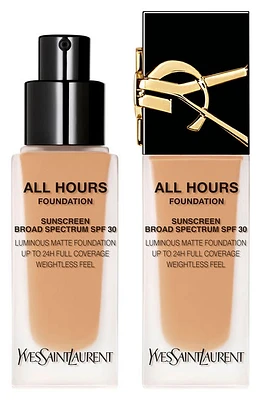 Yves Saint Laurent All Hours Luminous Matte Foundation 24H Wear SPF 30 with Hyaluronic Acid in Mw3 at Nordstrom