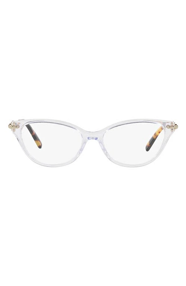 Tiffany & Co. 54mm Cat Eye Optical Glasses in Crystal at Nordstrom