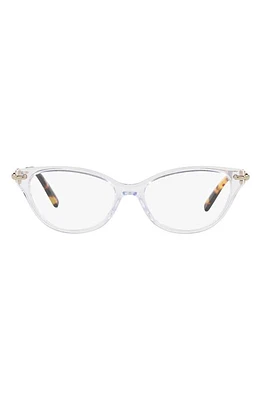 Tiffany & Co. 54mm Cat Eye Optical Glasses in Crystal at Nordstrom