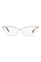 Tiffany & Co. 54mm Cat Eye Optical Glasses in Crystal at Nordstrom