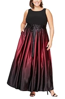 SL FASHIONS Ombrè Satin Gown at Nordstrom,