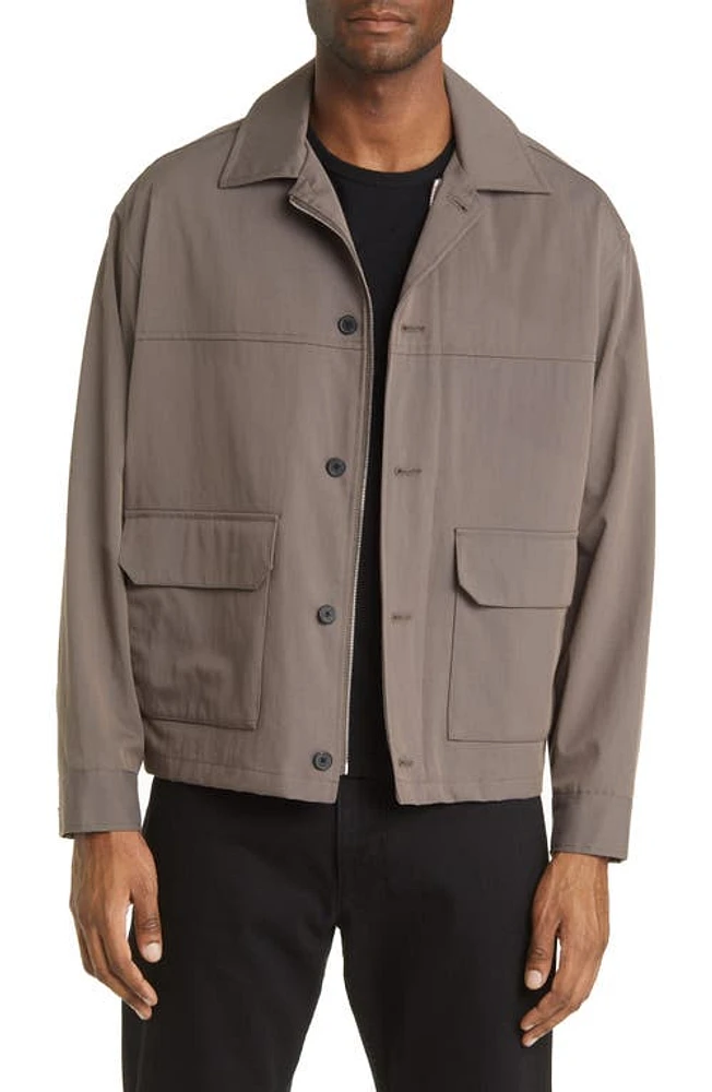 FRAME Twill Club Jacket in Walnut at Nordstrom, Size Xx-Large