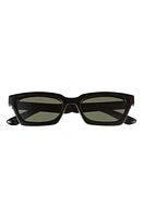 AIRE 50mm Sculptor Polarized Rectangular Sunglasses in Black /Green Mono Polar at Nordstrom