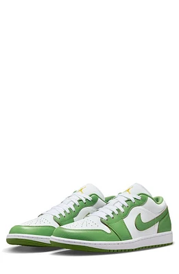 Air Jordan 1 Low SE Basketball Sneaker White/Chlorophyll/Lightening at Nordstrom,