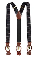 CLIFTON WILSON Navy Polka Dot Silk Suspenders at Nordstrom