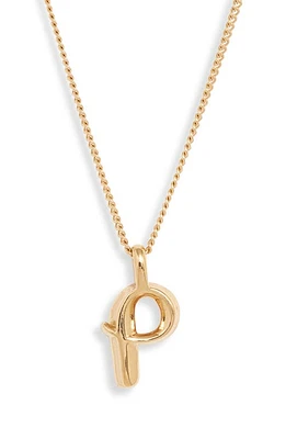 Jenny Bird Customized Monogram Pendant Necklace in High Polish Gold