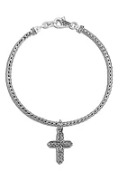 John Hardy Classic Chain Cross Pendant Bracelet in Silver at Nordstrom