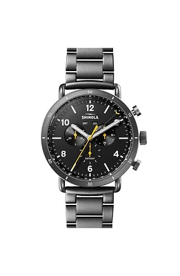 Shinola Canfield Sport Bracelet Watch, 45mm in Black at Nordstrom