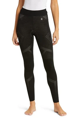 Smartwool Intraknit Thermal Merino Wool Blend Base Layer Leggings Black White at Nordstrom,