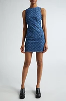 Marine Serre Crescent Moon Denim Sheath Dress Blue at Nordstrom, Us