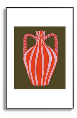 Deny Designs Simple Vase Modern Still Life Framed Wall Art in Black Tones at Nordstrom