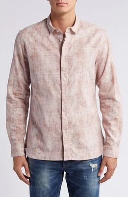 John Varvatos Rodney Button-Up Shirt Worn Mauve at Nordstrom,