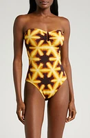 Ulla Johnson Monterey Strapless One-Piece Swimsuit Amber at Nordstrom,