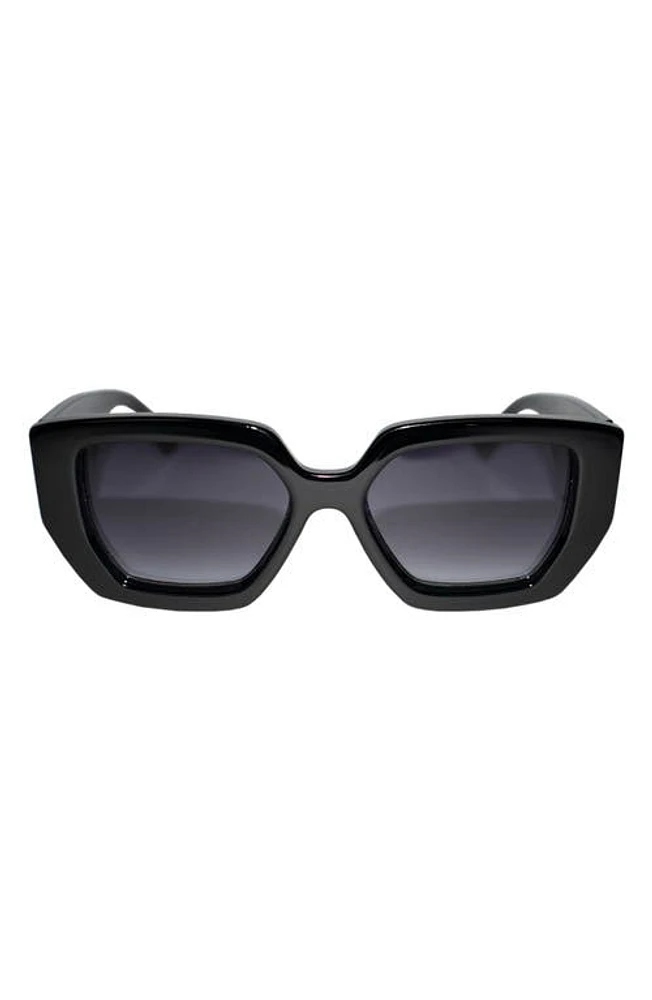 Fifth & Ninth Rue 67mm Polarized Square Sunglasses in Black/Black at Nordstrom