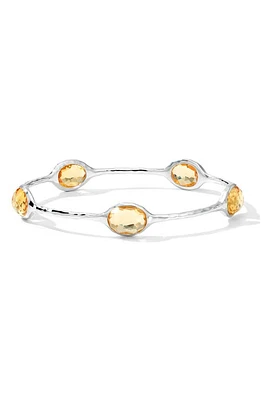 Ippolita Rock Candy Orange Citrine Bangle in Silver at Nordstrom, Size 2