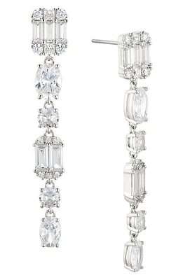 Nadri Linear Drop Earrings in Rhodium at Nordstrom