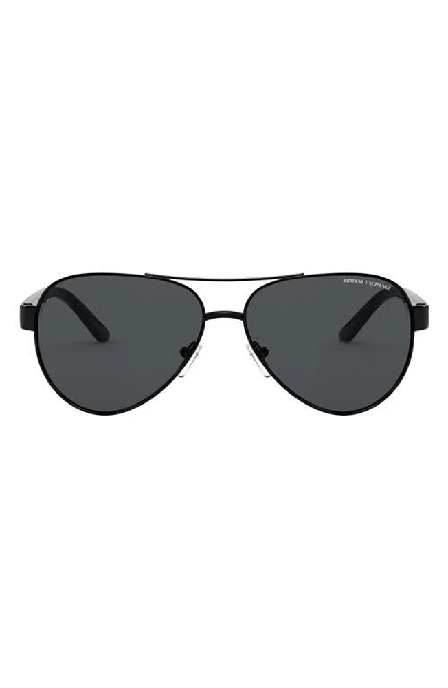 AX Armani Exchange Aviator Sunglasses in Black at Nordstrom