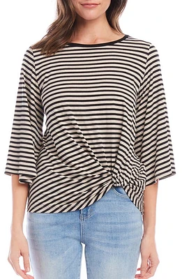 Karen Kane Stripe Front Twist T-Shirt at Nordstrom,