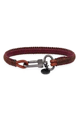 Caputo & Co. Men's Wrapped Leather Bracelet in Brown Combo at Nordstrom