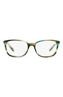 Tiffany & Co. 51mm Rectangular Optical Glasses in Turquoise at Nordstrom