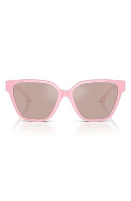 Versace 56mm Butterfly Sunglasses in Pastel Pink at Nordstrom