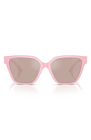 Versace 56mm Butterfly Sunglasses in Pastel Pink at Nordstrom