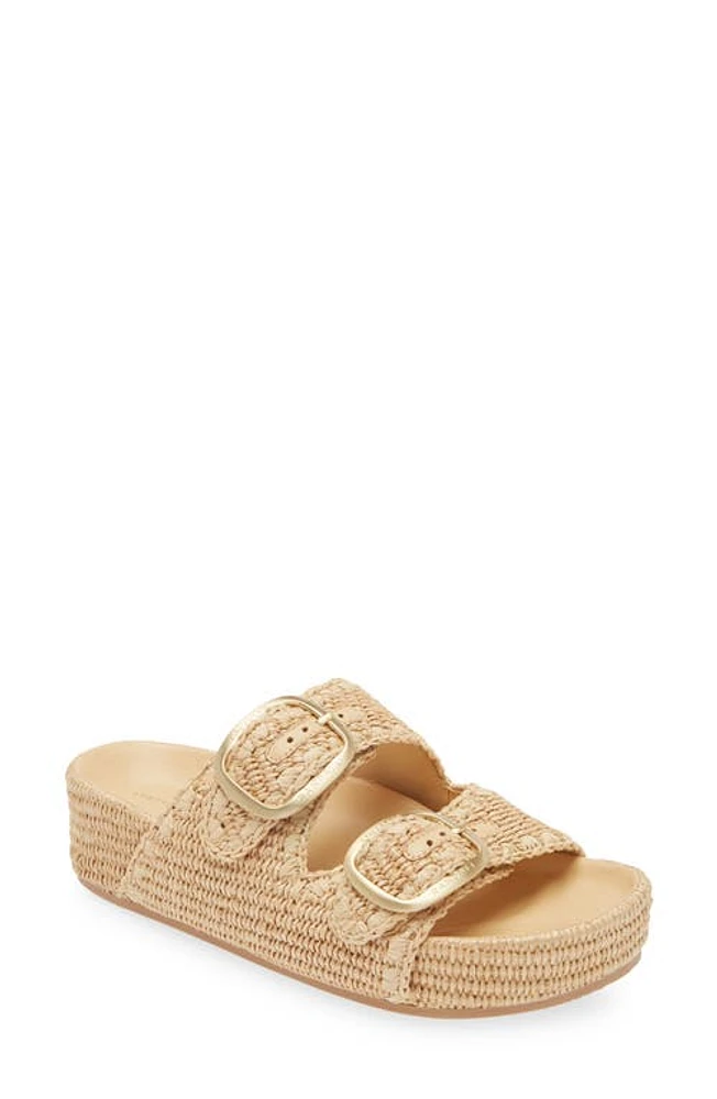 Loeffler Randall Theo Platform Slide Sandal Natural at Nordstrom,