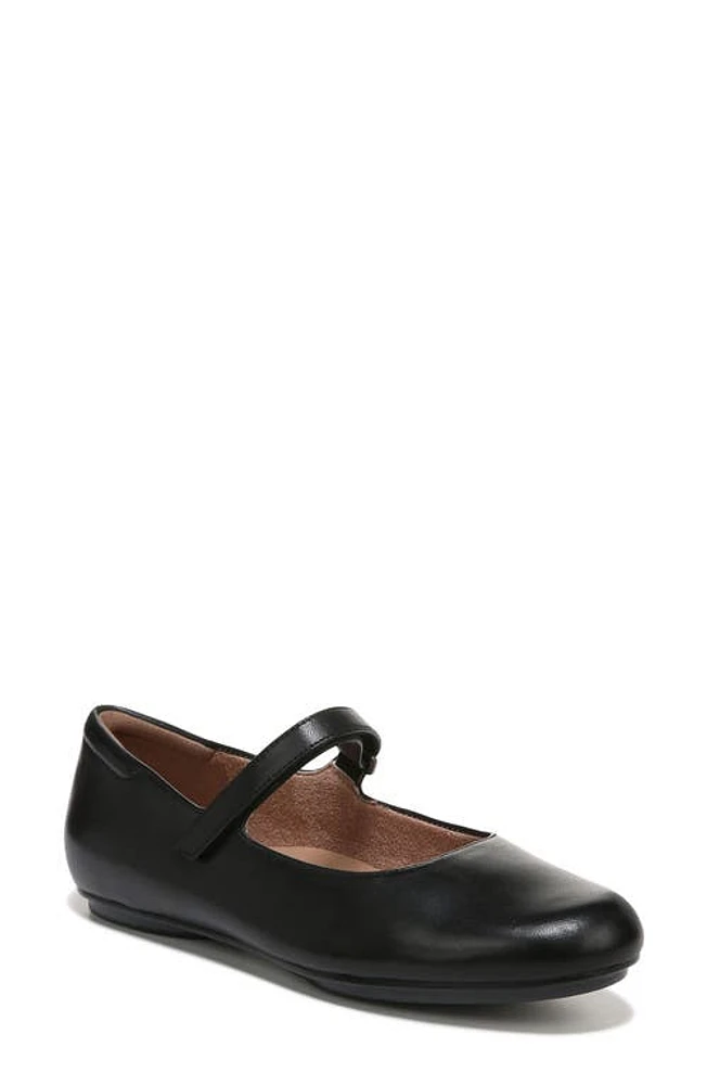 Naturalizer Maxwell Mary Jane Flat Black Leather at Nordstrom,