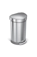 simplehuman 45L Semi Round Step Trash Can in Brushed at Nordstrom