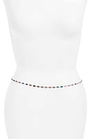 VIDAKUSH Rectangular Crystal Station Belly Chain in Multi/Silver at Nordstrom