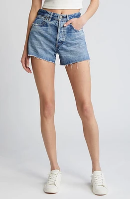 MOUSSY Dalemere Denim Cutoff Shorts Blue at Nordstrom,