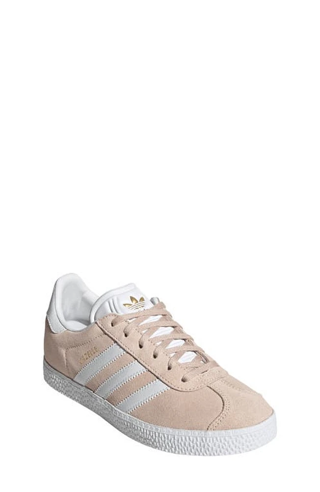 adidas Kids' Gazelle Low Top Sneaker Pink Tint/White at Nordstrom, M