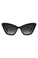 Kate Spade New York amelie 54mm gradient cat eye sunglasses in Black/Grey Shaded at Nordstrom