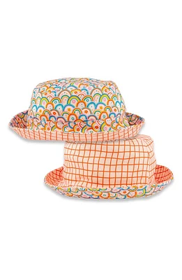 Miki Miette Reversible Cotton Bucket Hat in Pink at Nordstrom, Size 6-12 M