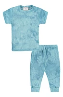 PAIGELAUREN Marble Dye Rib T-Shirt & Pants Set at Nordstrom,