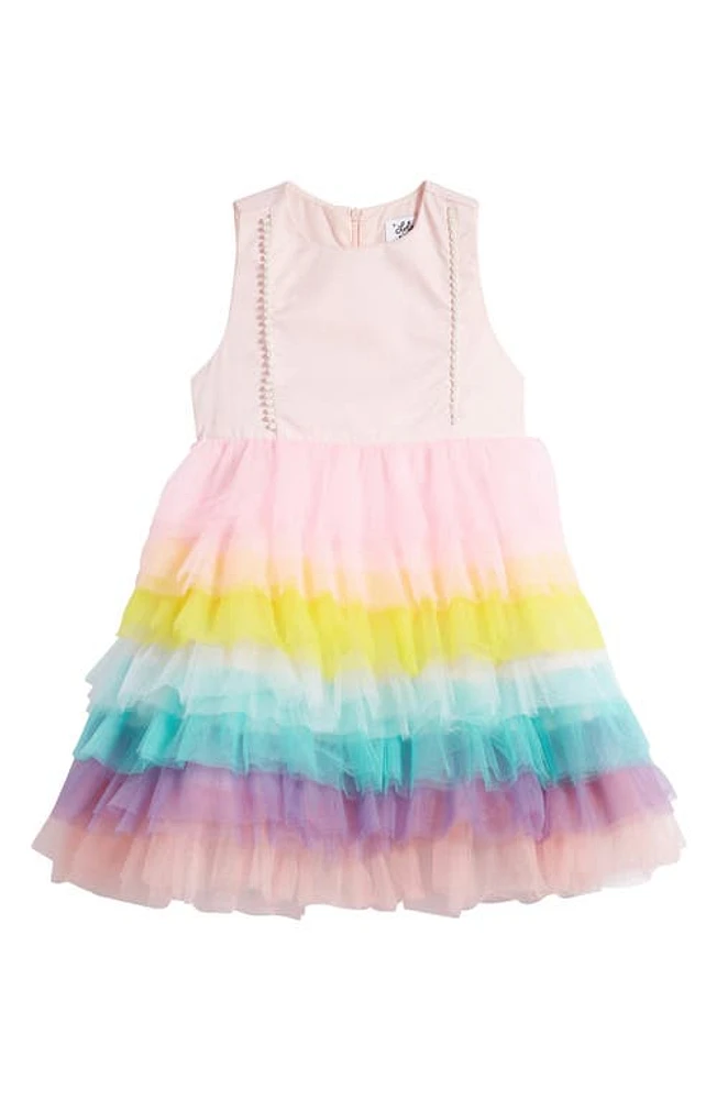 Lola & the Boys Kids' Cupcake Dream Tiered Party Dress in Pink at Nordstrom, Size 8